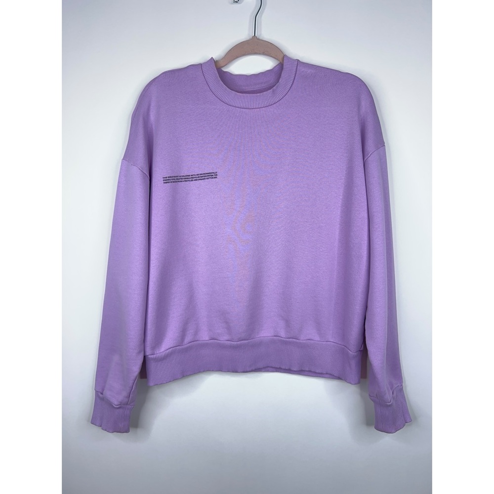Pangaia Purple Pullover Sweatshirt Lilac Organic Cotton Blend Oversized Small